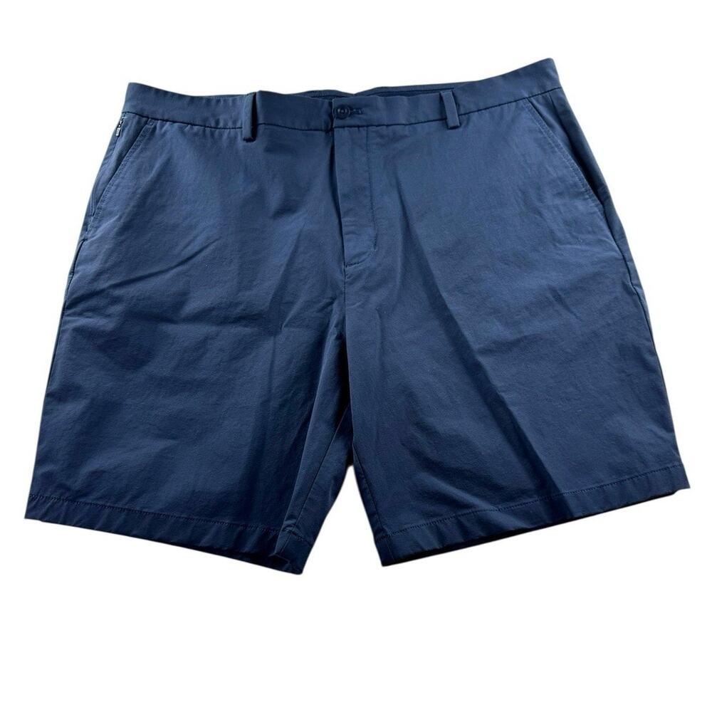 Vineyard Vines On The Go Shorts Mens 40 Navy Blue Performance Golf Flat Front